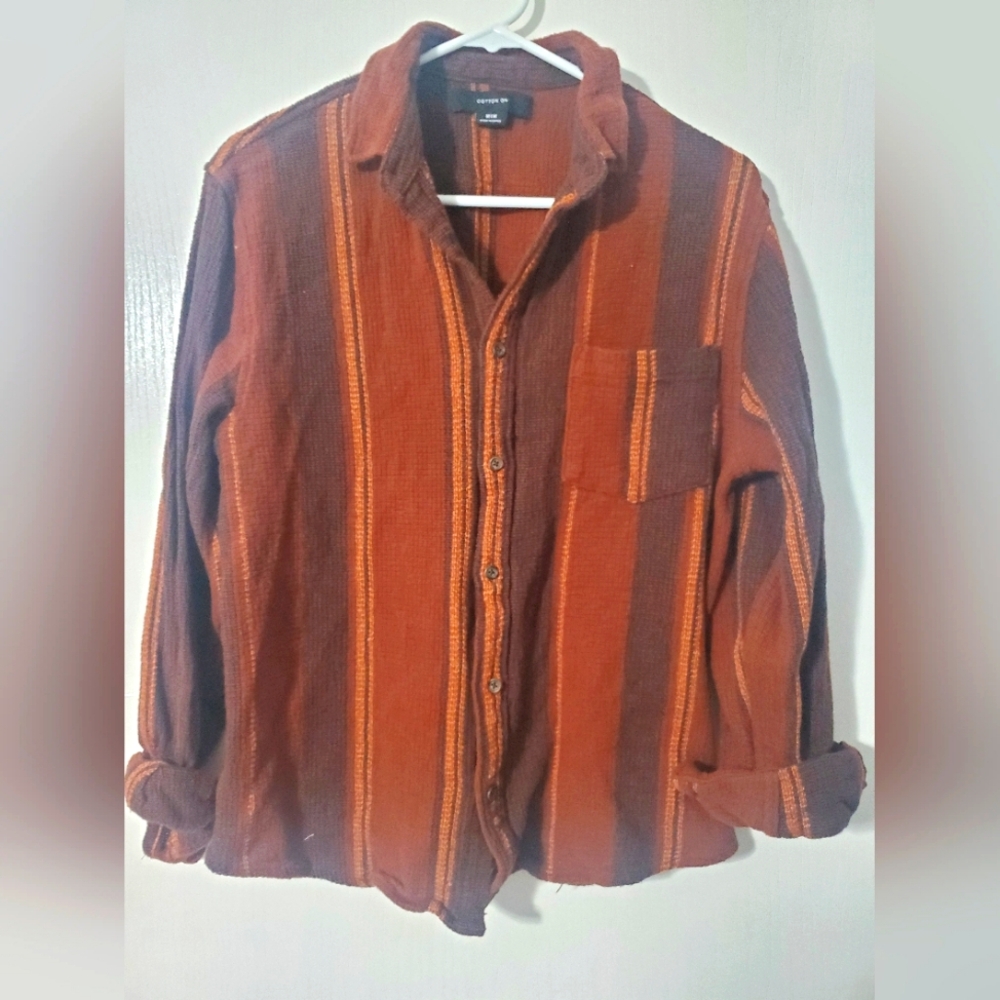 Mens cotton on button up long sleeve